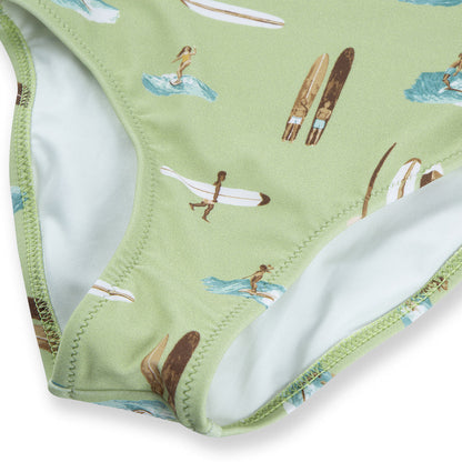 Summer Surf Ruffle Square Neck Swimsuit