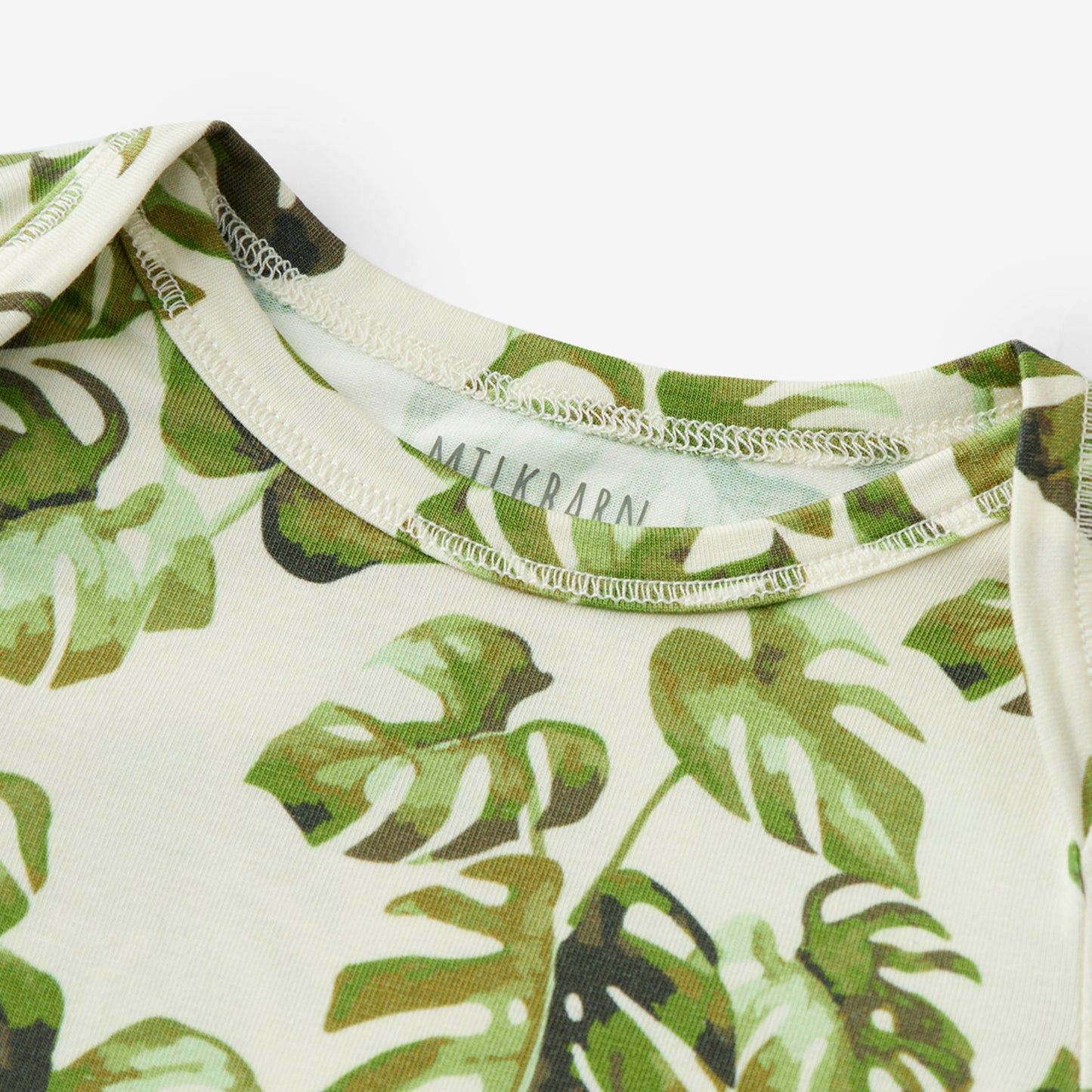 Island Leaf Cotton Stretch Long Sleeve One Piece
