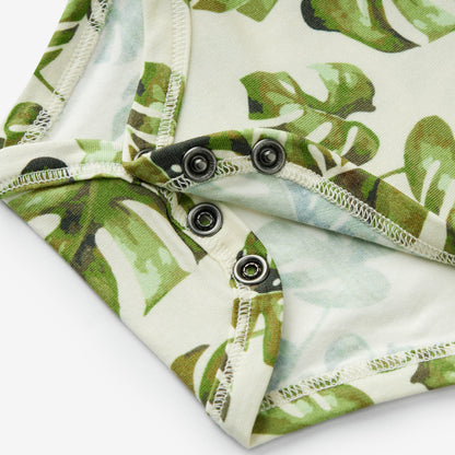 Island Leaf Cotton Stretch Long Sleeve One Piece