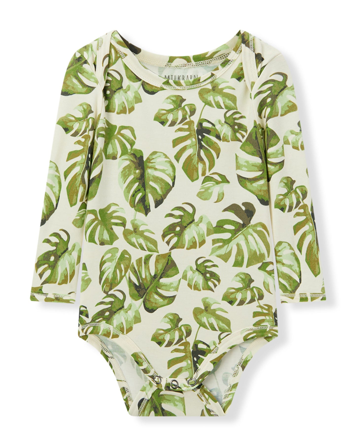 Island Leaf Cotton Stretch Long Sleeve One Piece