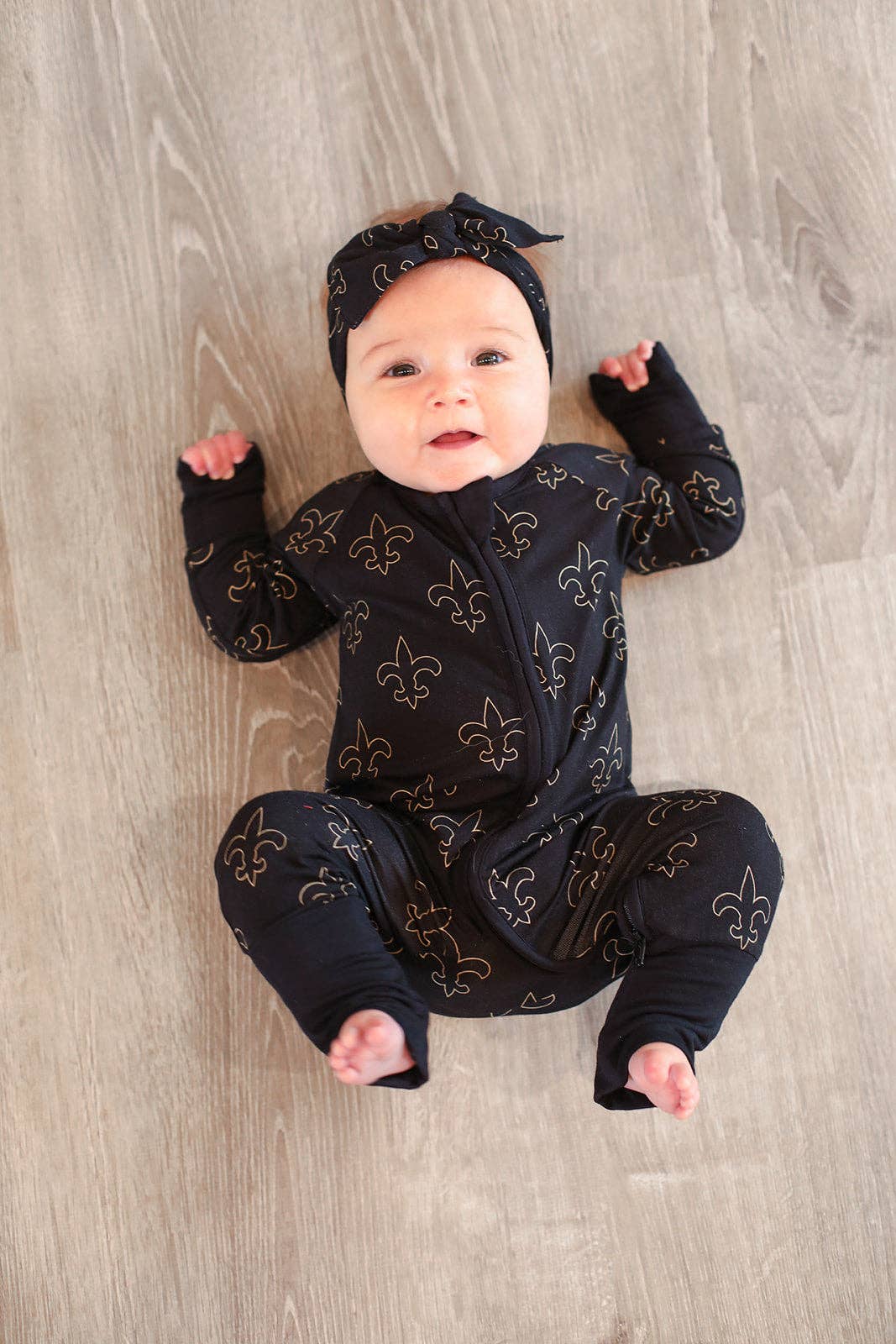 Fleur de lis Double Zipper Bamboo Sleeper