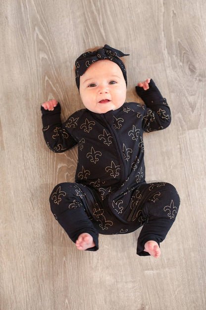 Fleur de lis Double Zipper Bamboo Sleeper