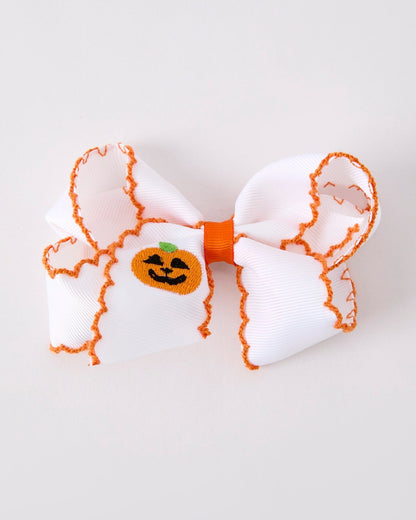 Halloween Pumpkin Bow Hairpin