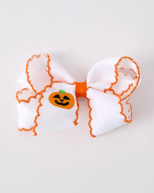 Halloween Pumpkin Bow Hairpin