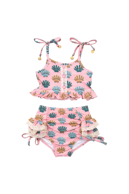 Seashell Sorbet High Waisted Bikini