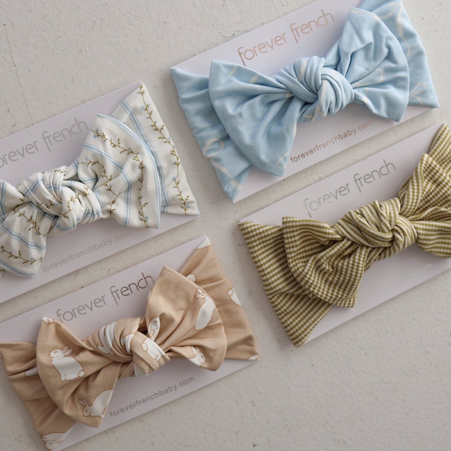 Bamboo Head Wrap | Blue Bows