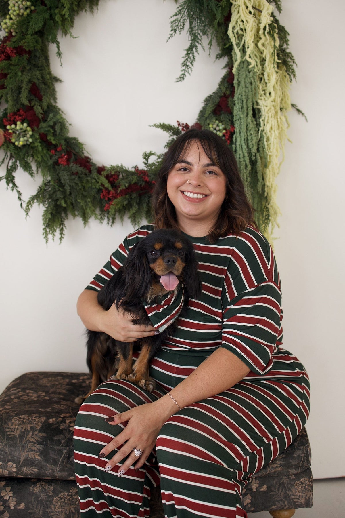 Bamboo Bandana | Holiday Stripe