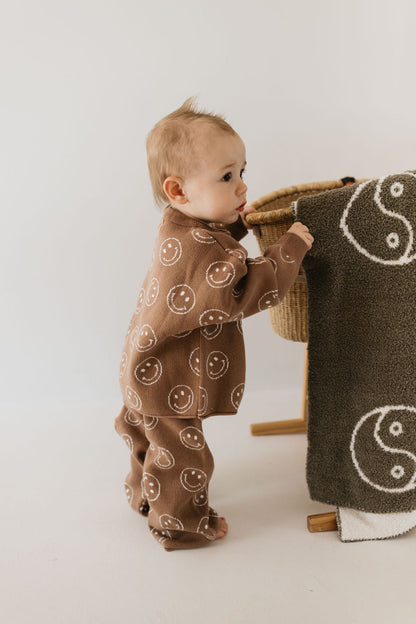Knit Pant Set | Tan Just Smile