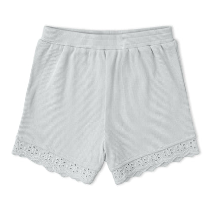 Organic Ruffle Top & Shorts Set - Fog