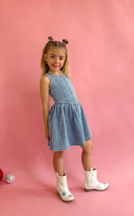 PREORDER | Denim Sparkle Dress✨ 