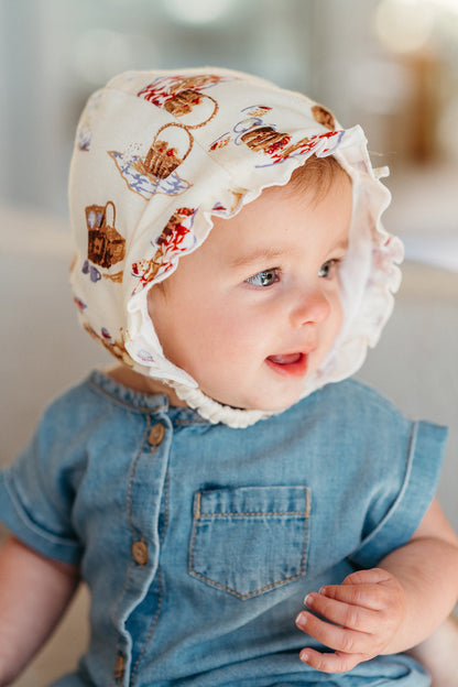 Picnic Organic Cotton Bonnet Hat