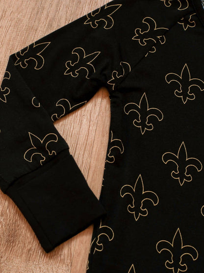Fleur de lis Double Zipper Bamboo Sleeper