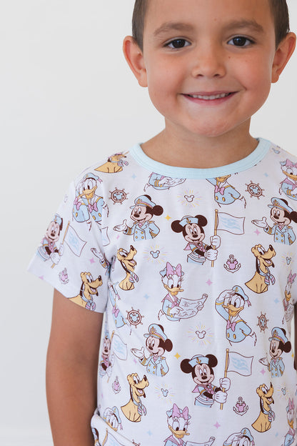 (BLUE) Adventure Ahoy - Pocket Short Set