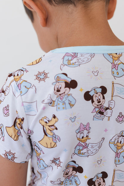 (BLUE) Adventure Ahoy - Pocket Short Set
