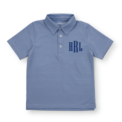 Will Boys' Performance Polo | Blue Stripes
