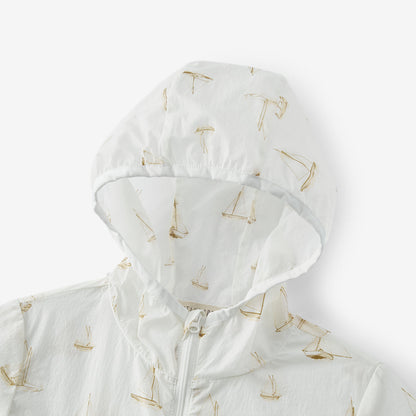 Sailboat Melody Hooded Sun Shield Windbreaker Jacket