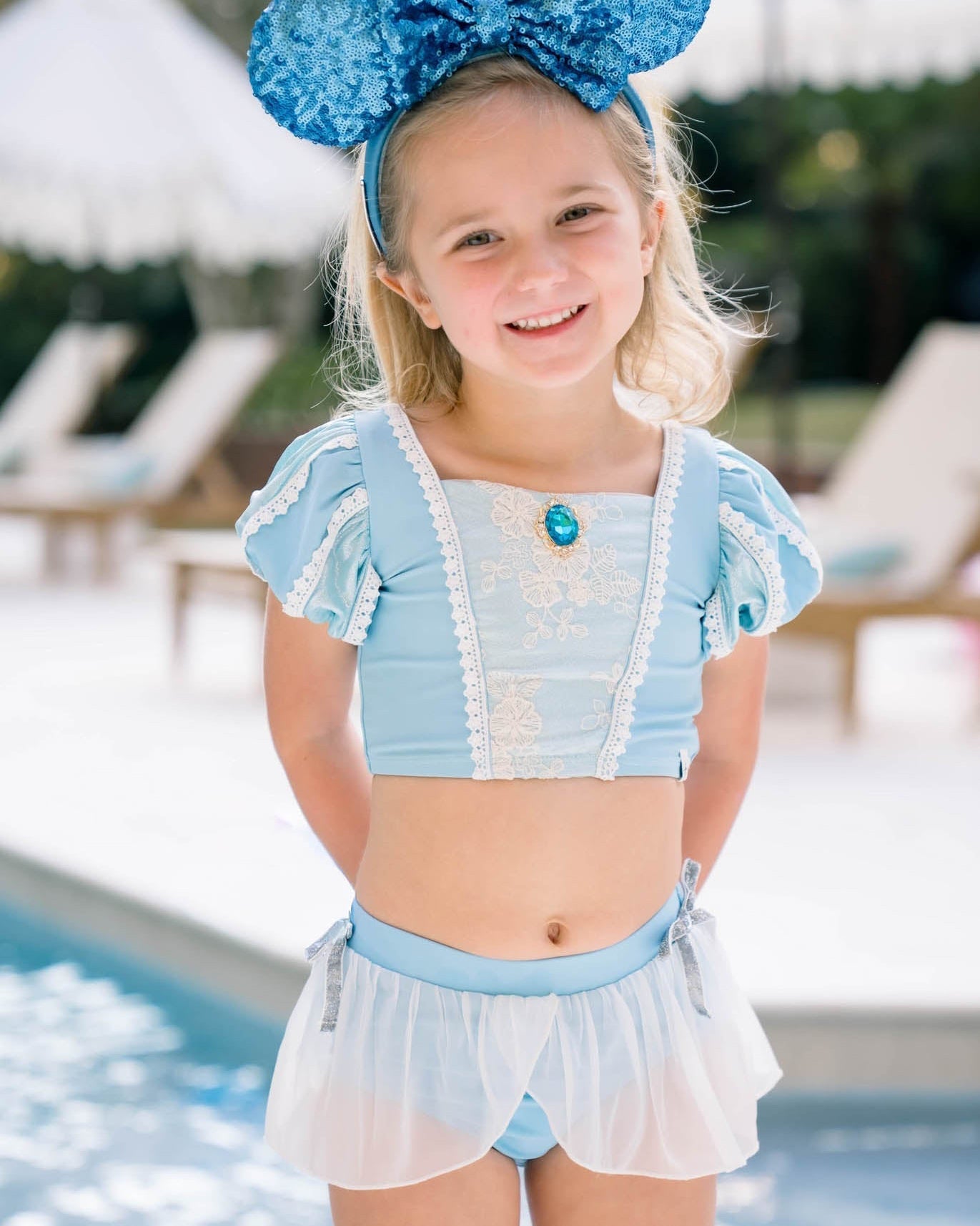 Glass Slipper Puff Sleeve Bikini