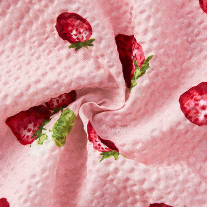 Strawberry Ruffle Tiered Dress
