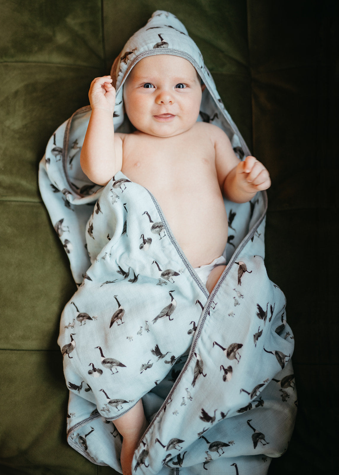 Goose Bamboo Hooded Swaddle Blanket