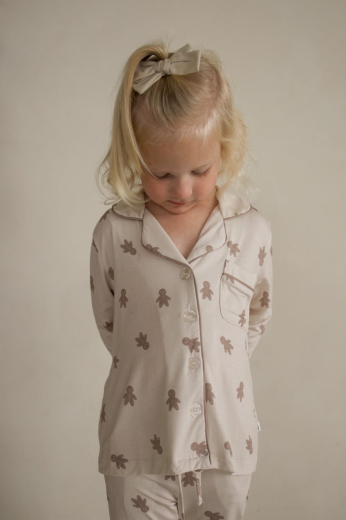 Girl's Bamboo Button Up Lounge Set | Gingersnap