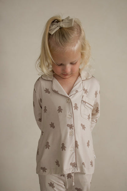 Girl's Bamboo Button Up Lounge Set | Gingersnap