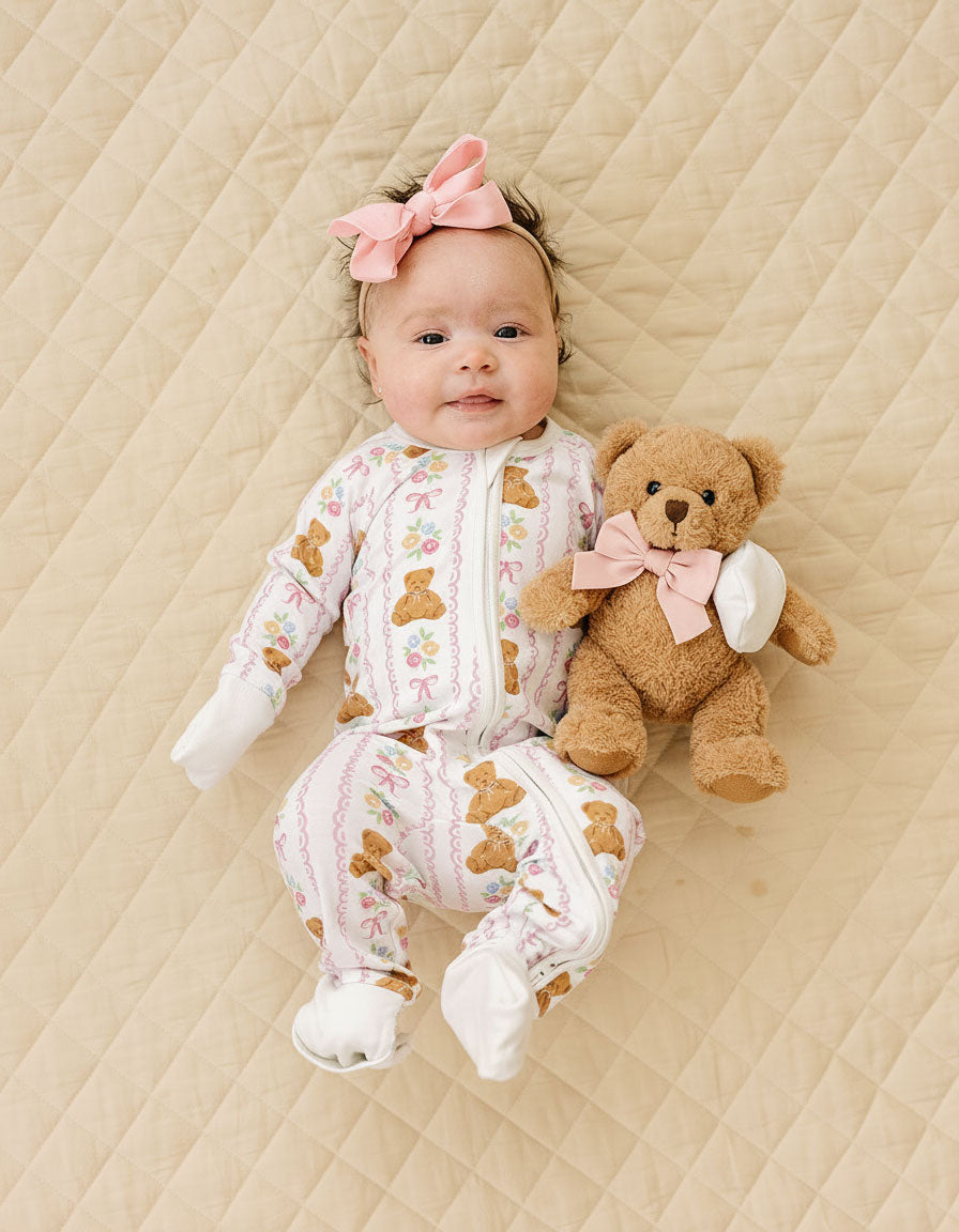 Bamboo Zip Romper | Honey Bear