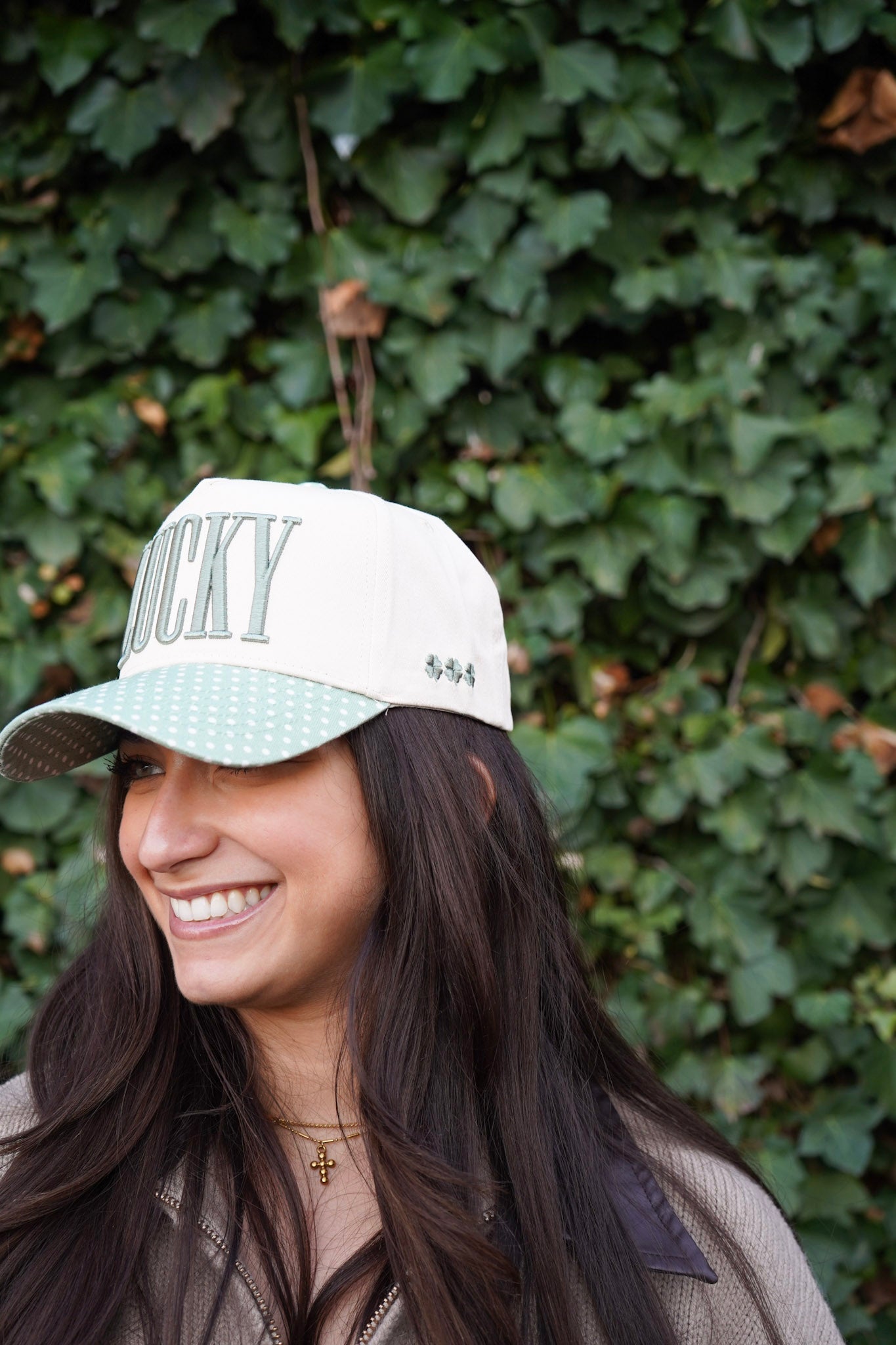 Lucky - Green Polka Dot Trucker Hat