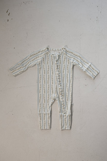 Bamboo Zip Pajamas | Dainty Vines