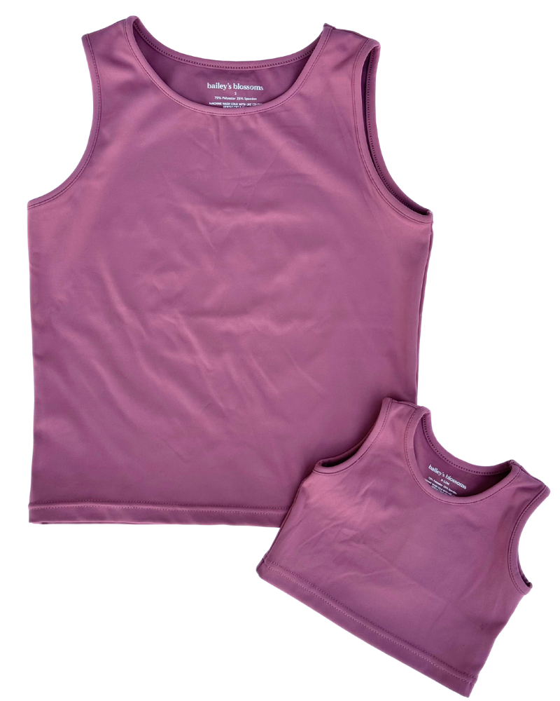 Ainsley Athletic Tank - Rose Taupe