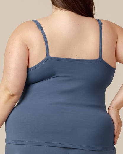 Bamboo Lounge Around Nursing Tank | Slate Blue