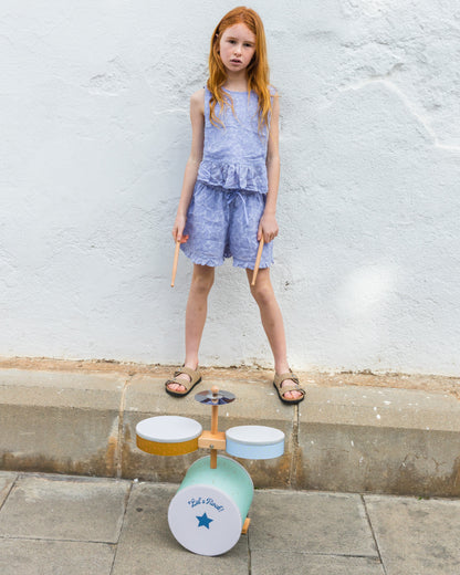 Blue Stars Top and Shorts Set
