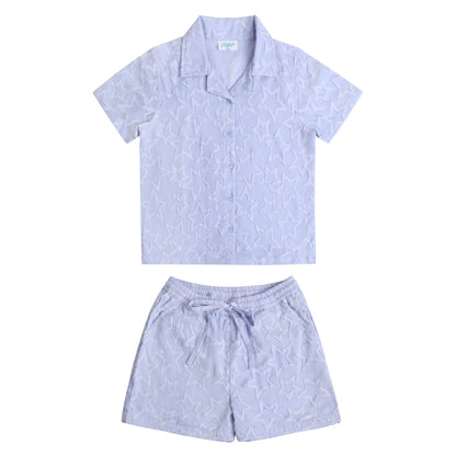 Blue Stars Shirt and Bermuda Shorts Set
