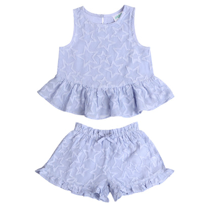 Blue Stars Top and Shorts Set