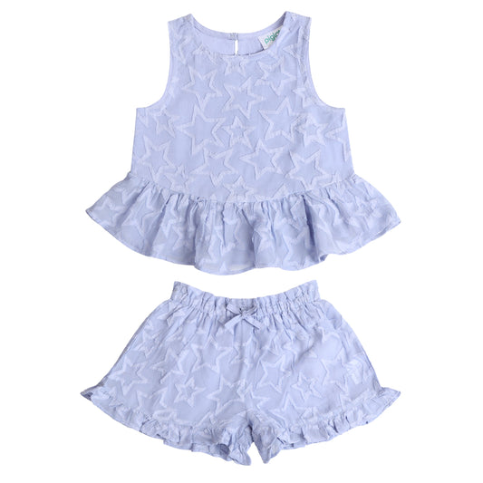 Blue Stars Top and Shorts Set