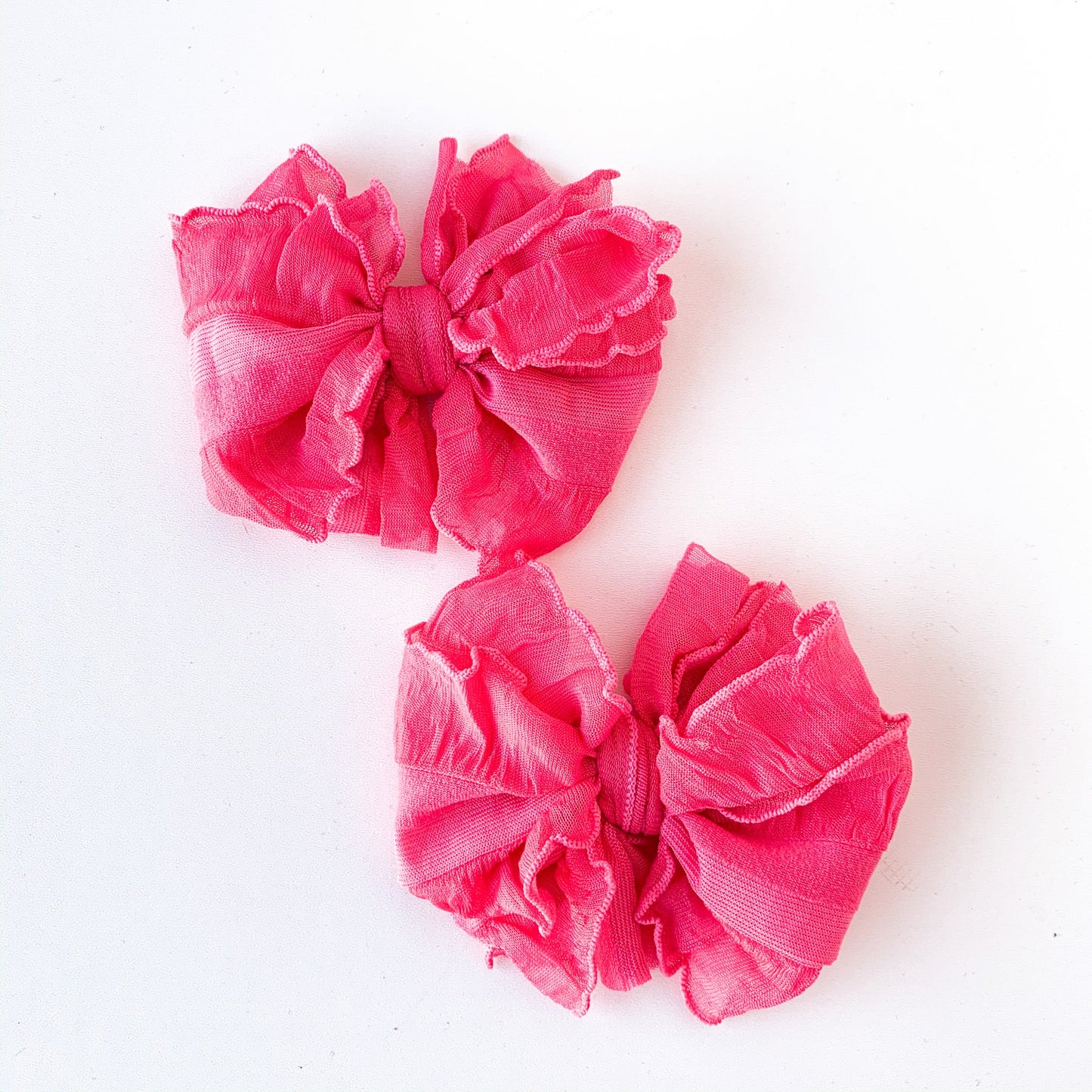 Candy Pink Ruffle Clip