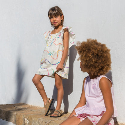 White Color Jardin Girl Dress