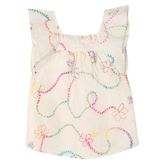 White Color Jardin Girl Dress