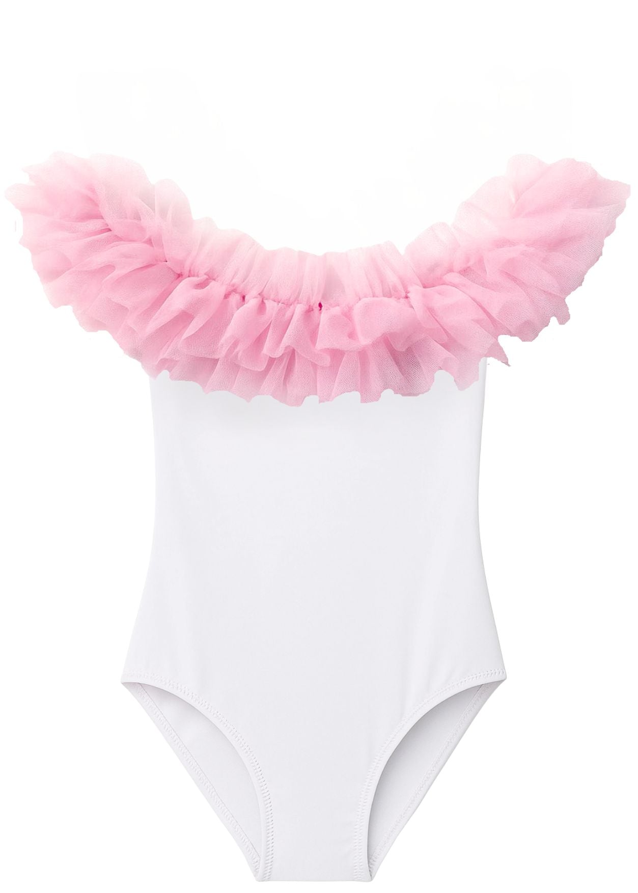 Pink Cloud White Swimsuit