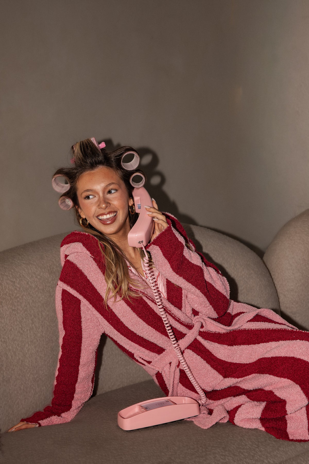 Adult Robe | Sugar Plum Stripe