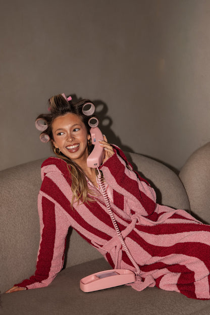 Adult Robe | Sugar Plum Stripe