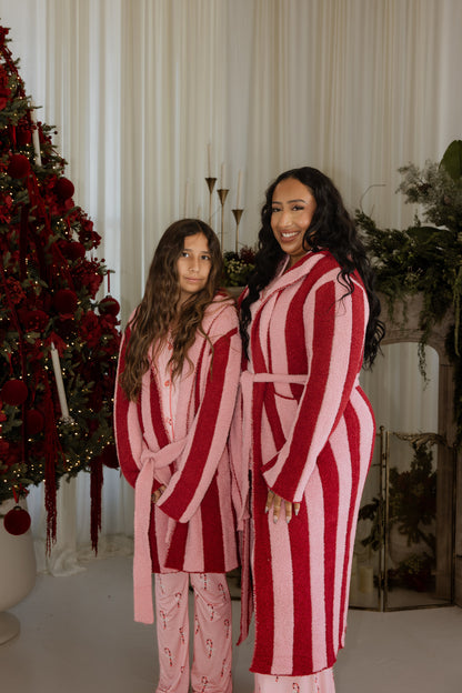Adult Robe | Sugar Plum Stripe