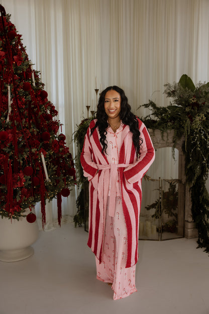 Adult Robe | Sugar Plum Stripe