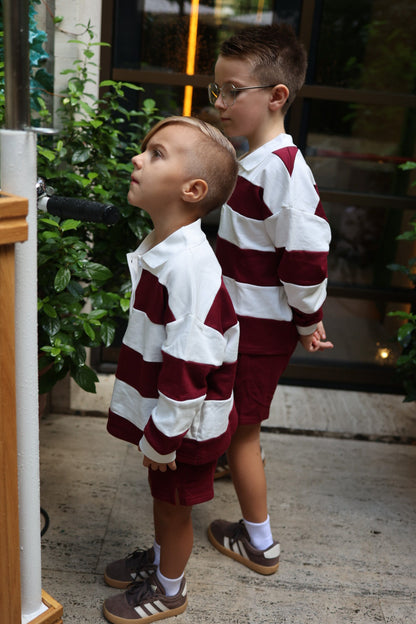 Child Terry Shorts | Deep Cranberry