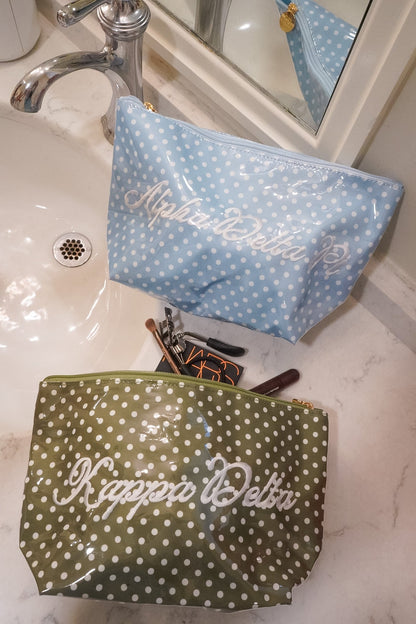 Sorority Greek Clear Coat Toiletry Bag