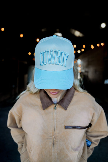 Cowboy - Baby Blue Vintage Trucker Hat