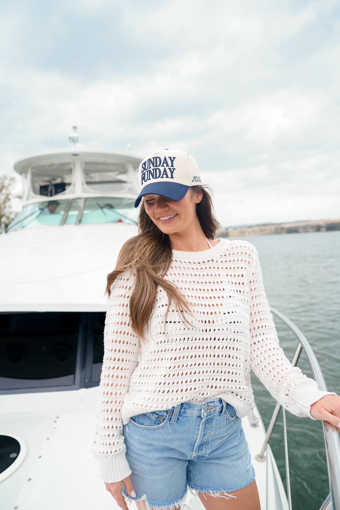 Sunday Funday - Navy Vintage Trucker Hat