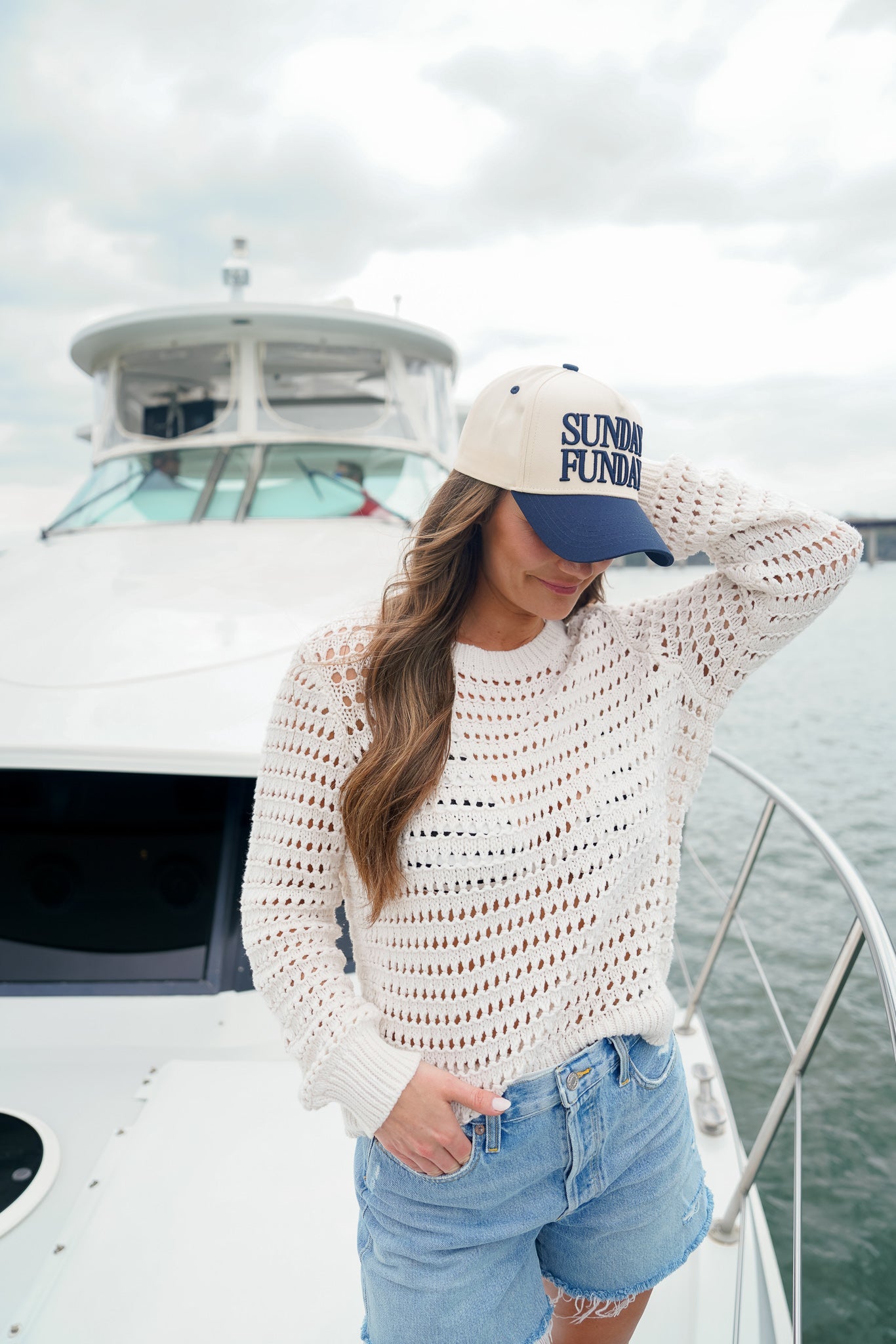 Sunday Funday - Navy Vintage Trucker Hat