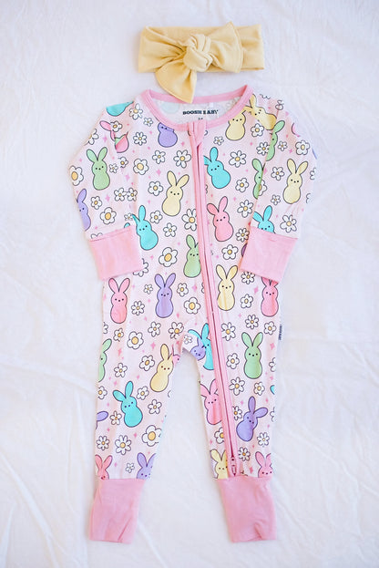 Bunnies | Bamboo Convertible Zippy Romper
