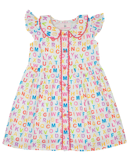 ABC Flutter Sleeve Dress- FINAL SALE