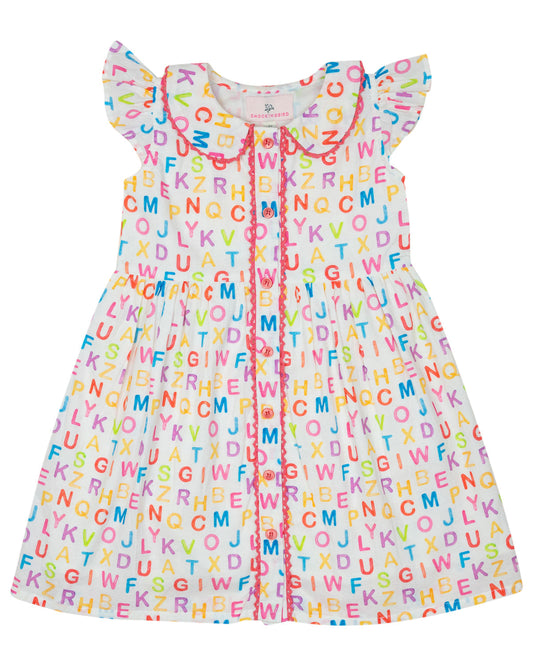 ABC Flutter Sleeve Dress- FINAL SALE